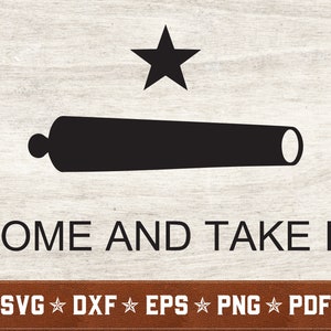 Kom en Neem het SVG | Gonzales Flag svg Texas svg TX SVG dxf eps png pdf vector cut bestanden | Direct downloaden | Commercieel gebruik