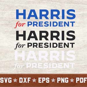 Kamala Harris 2024 SVG Bundle | Kamala Harris for President 2024 | Vector files for Cricut & Silhouette | Instant Download | Commercial Use