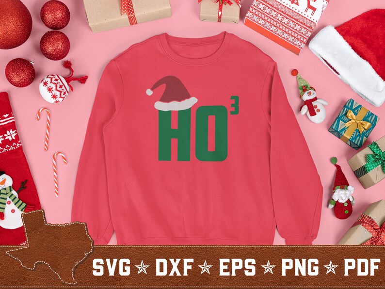 Commercial Use Ho3 SVG Instant Download Ho Ho Ho SVG Christmas svg dxf eps png pdf vector cut files for Cricut /& Silhouette