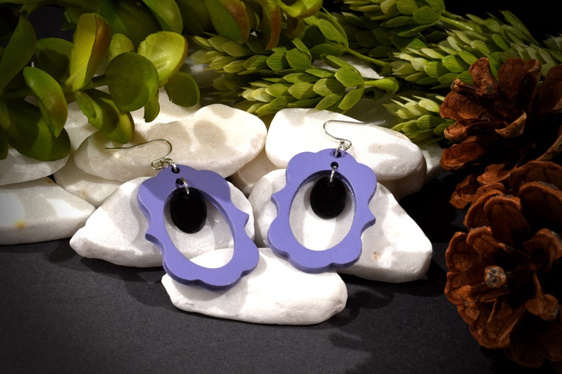 Retro 60/'s Dangle EarringsPicture Frame JewelryRetroLightweightHypoallergenicGifts for her