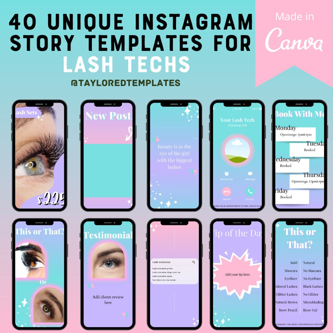 40 Canva Instagram Story Templates Instagram Story Templates Etsy
