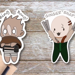 Pegatinas de Chibi Dead by Daylight / Calcomanías de terror para portátiles, diarios y agendas