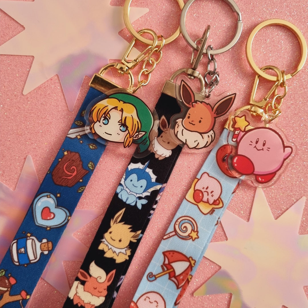Llavero acrílico Lanyard Lanyard de videojuegos Kirby Etsy México