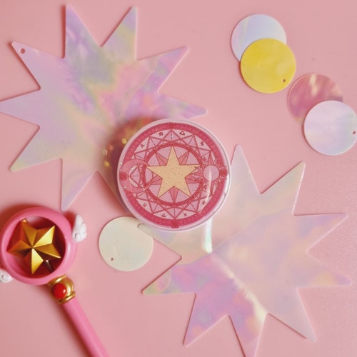 Sakura Card Captor Glittery Phone Holder: Magical Girl Anime Stand