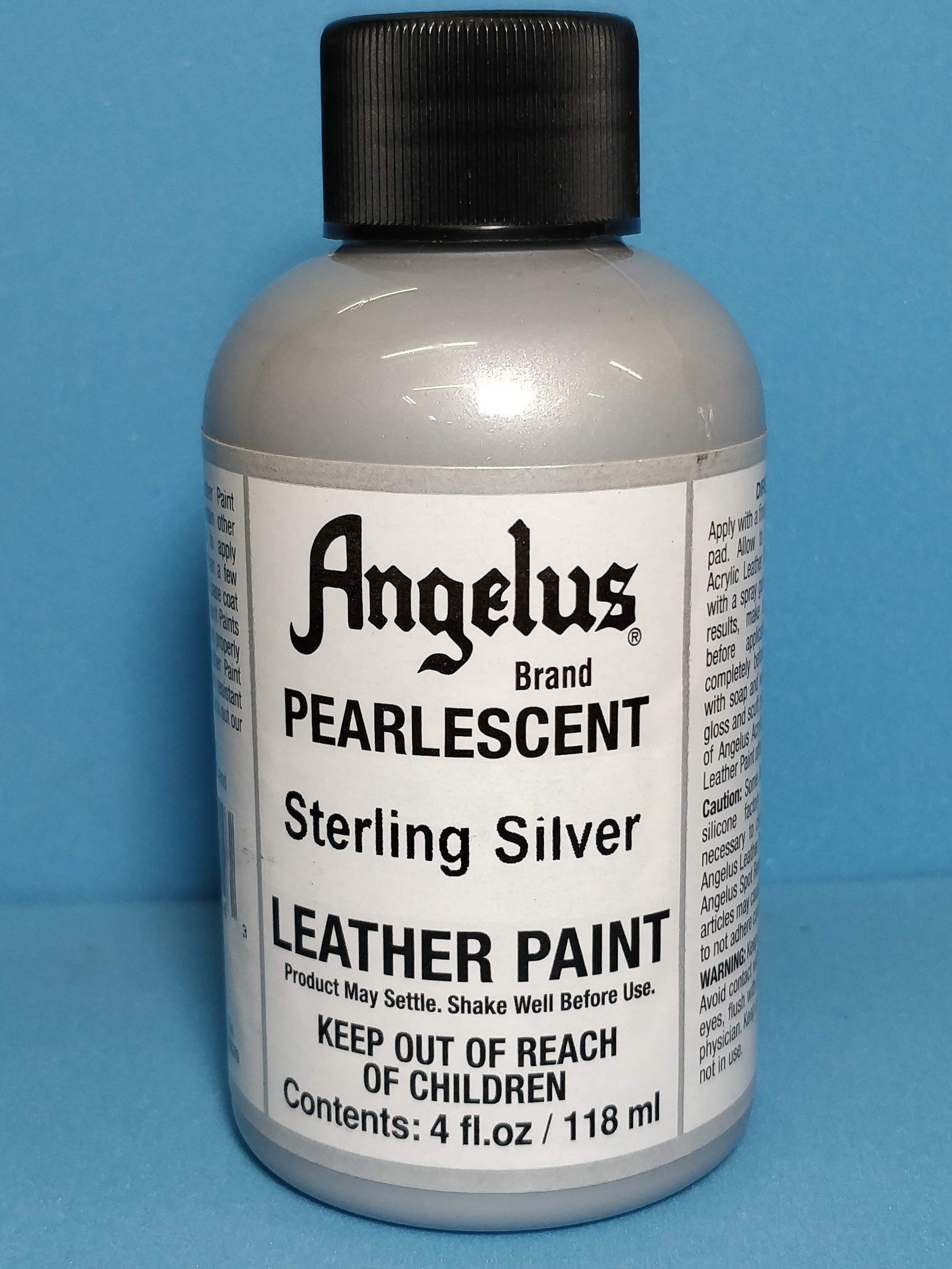 Angelus Acrylic Leather Paint 1oz Pearlescent Sterling Silver