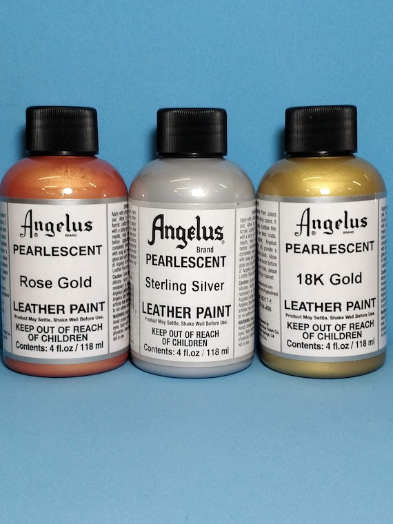 Angelus Leather Paint - Silver, 4 oz