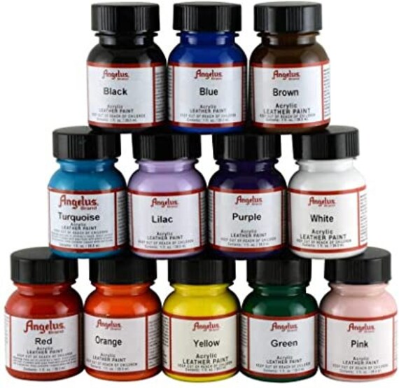 Angelus Vinyl Sneaker Acrylic Paint Kit 12 colors, 1.oz each bottle