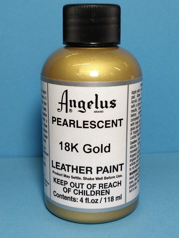  Angelus Pearlescent Leather Paint, Sterling Silver, 4oz for  Customizing Shoes, Boots, Jackets, Shirts, Sneakers, & More- Made in USA