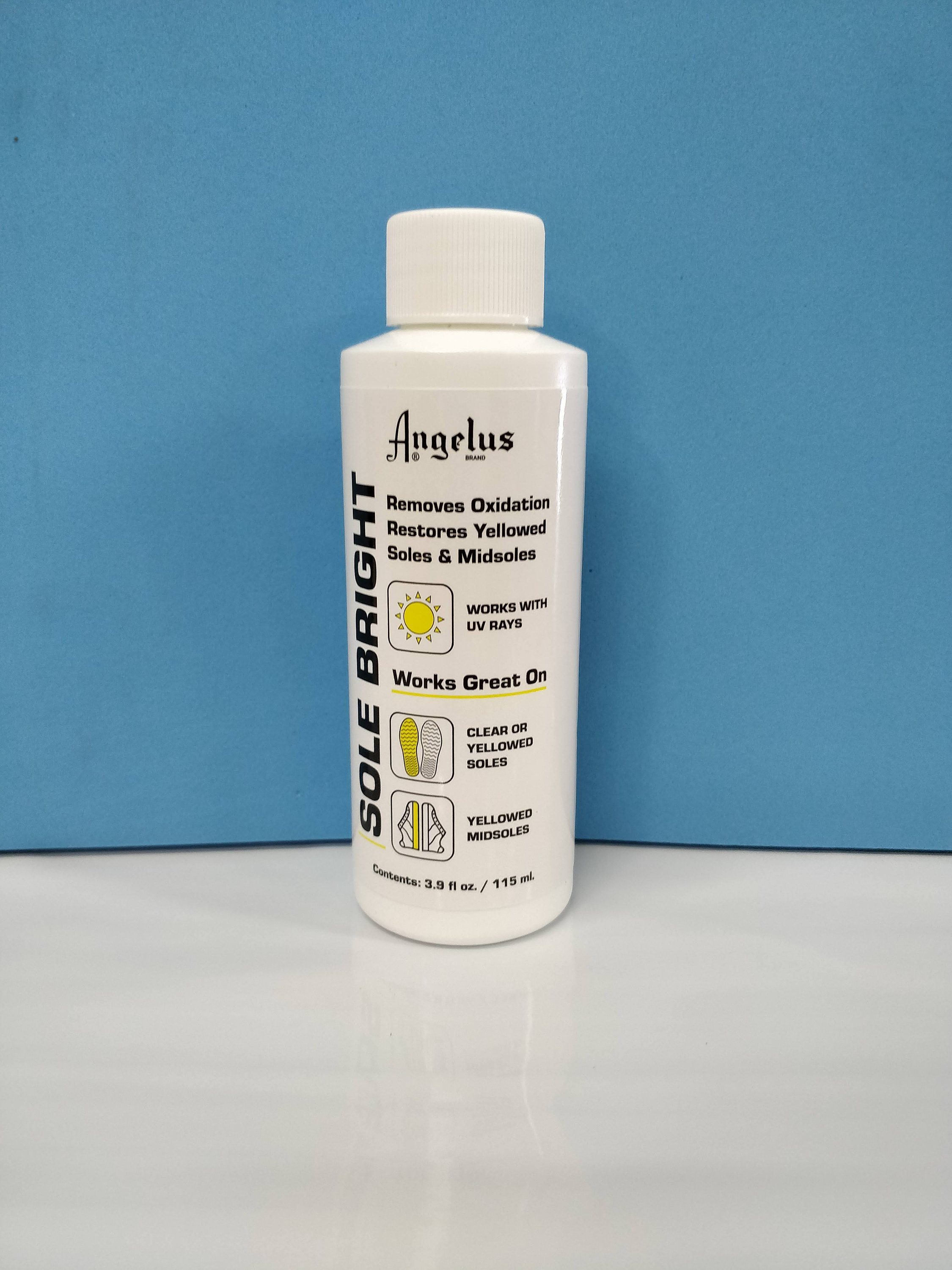 Angelus Sole Bright, Icy Sole Restorer Sauce, Removes Yellowing NEW