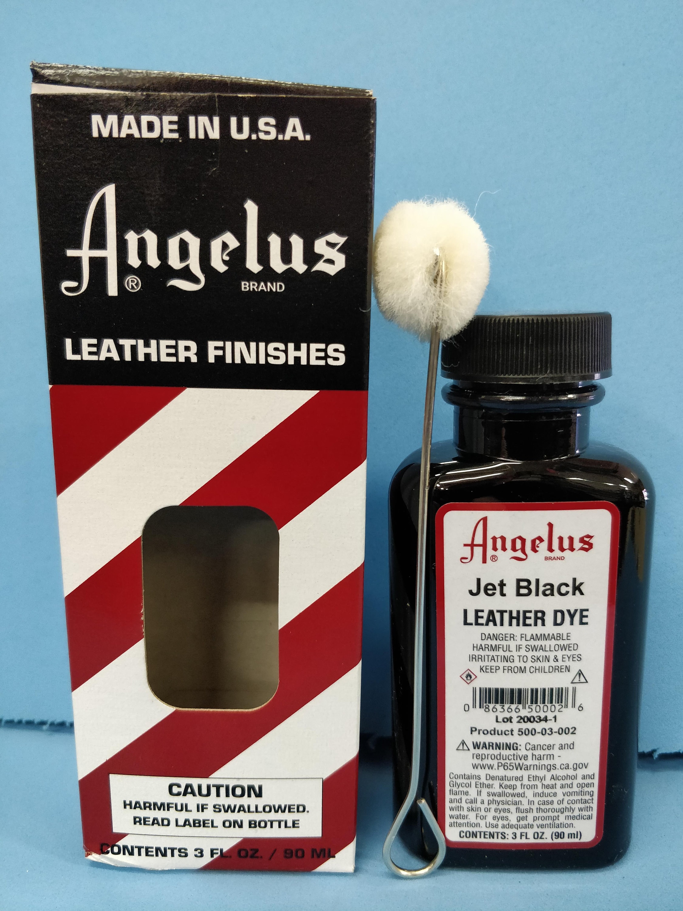 Angelus Brand Leather Dye w/Applicator - 3 oz Light Brown