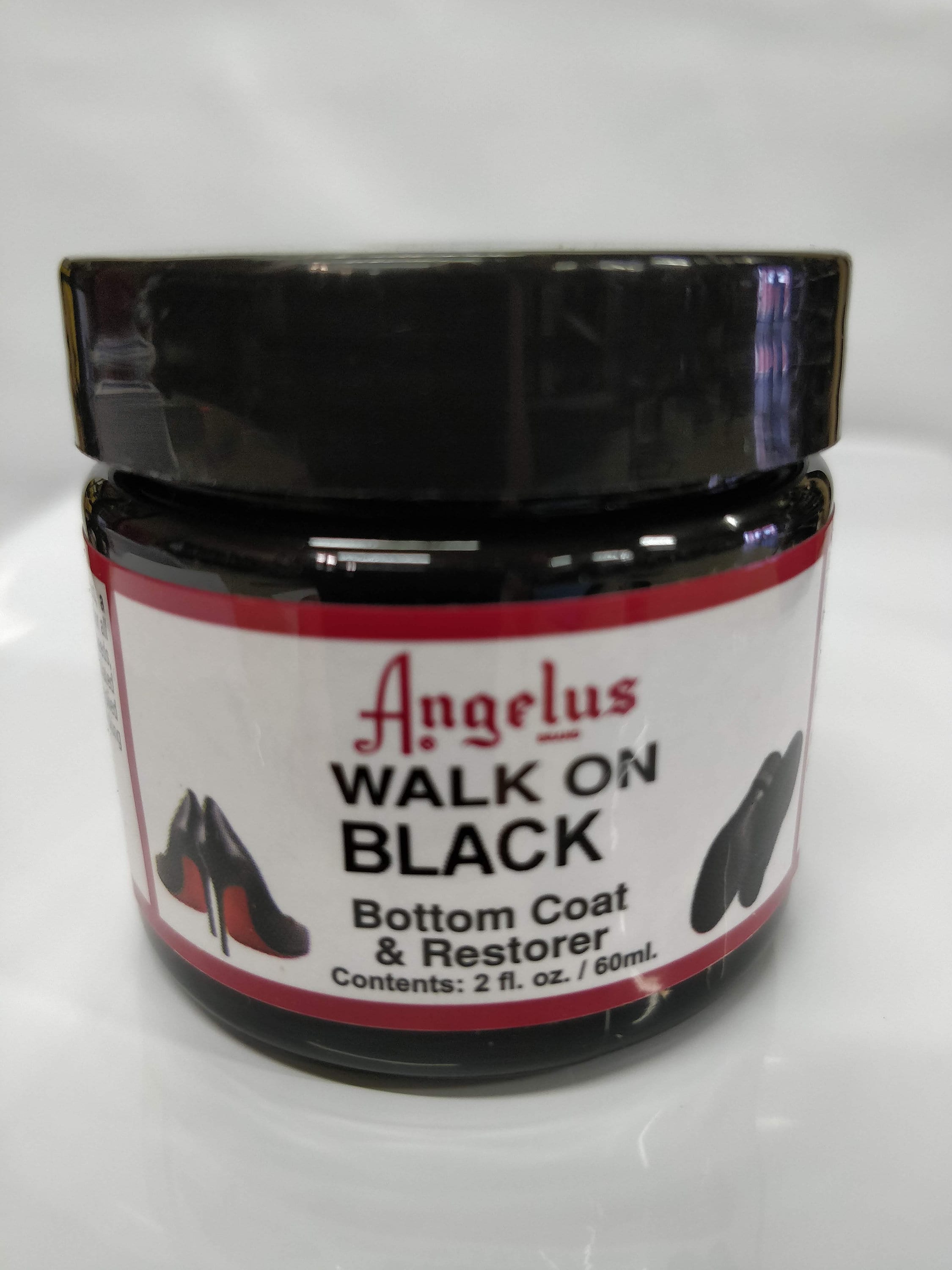 Angelus Brand Walk On Black- 2 oz Black Shoe Sole Paint DIY Sole restorer  FREE SHIPPING