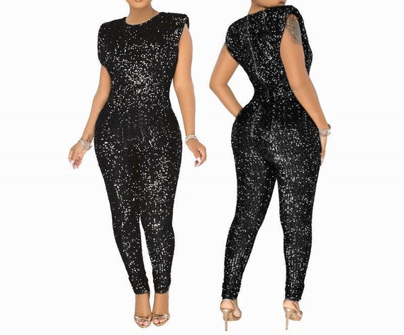 PRE-ORDER Flashy Sequins Jumpsuit 80s ...