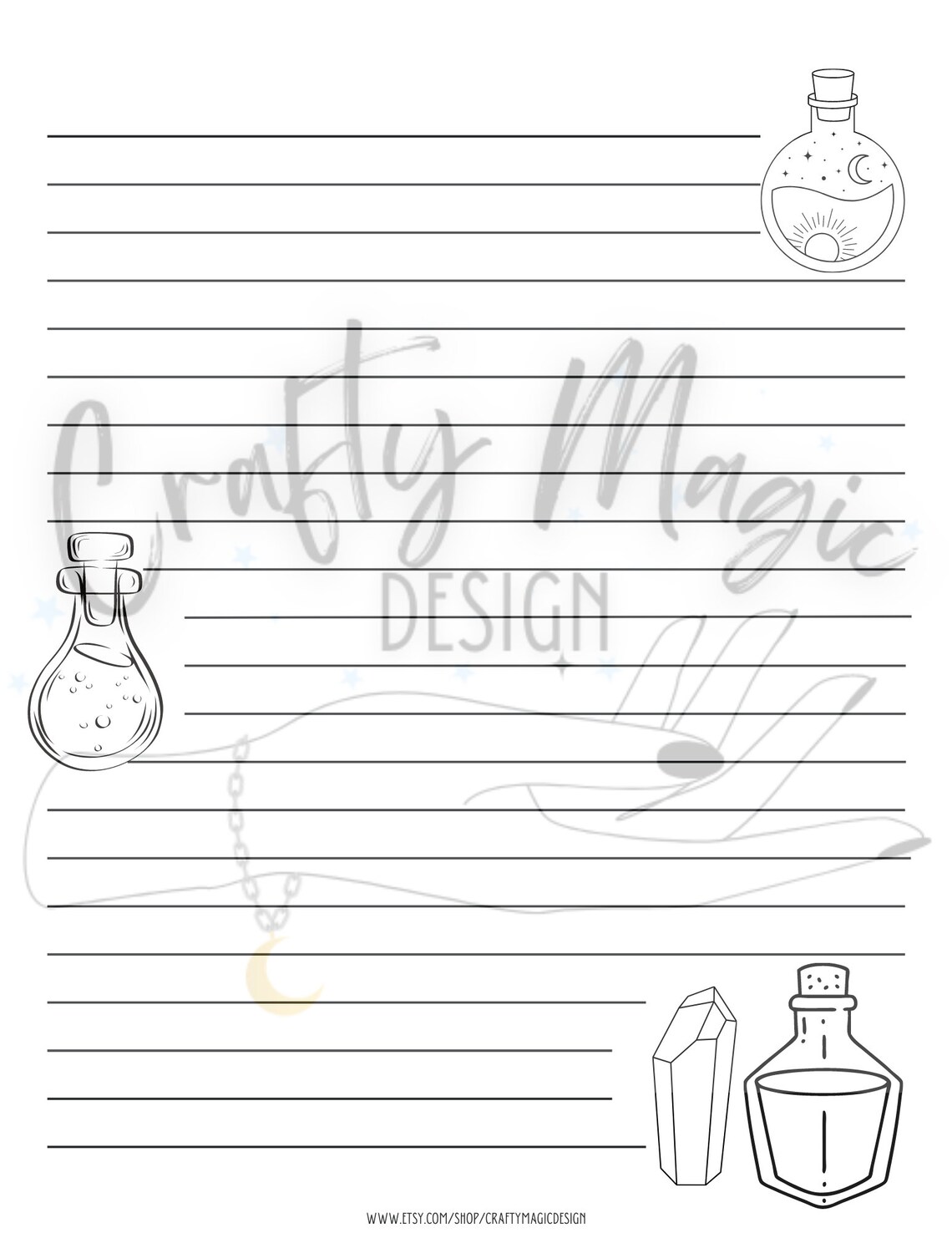 Printable Grimoire, Spell Jar Worksheet, Baby Witch, Digital Download, Book of Shadows, PDF ...