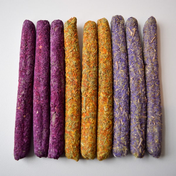 Flower Garden Sticks | Oat Free Treat | 100% Organic and Healthy Treats for Rabbits, Guinea Pigs & Other Small Pets