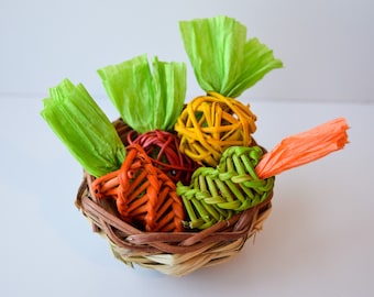 Veggie Bowl | Natural, Safe, Non-Toxic, Handmade Chew Toy for Rabbit, Guinea Pig, and Other Small Pets