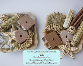 Mini Toy Bundle | Natural, Safe, Non-Toxic, Handmade Chew Toy for Rabbit, Guinea Pig, and Other Small