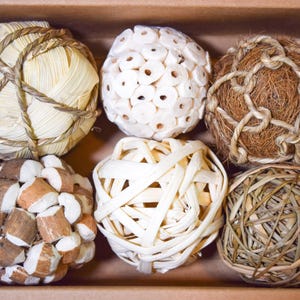 Bunny Ball Box | Natural, Safe, Non-Toxic, Handmade Chew Toy for Rabbit, Guinea Pig, and Other Small Pets