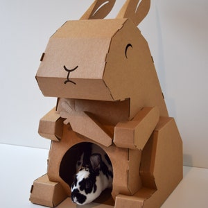 Gideon’s Hideout | Cardboard House For Rabbits | Hideout and Chew!