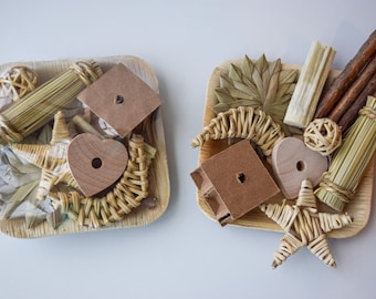 Mini Toy Bundle | Natural, Safe, Non-Toxic, Handmade Chew Toy for Rabbit, Guinea Pig, and Other Small