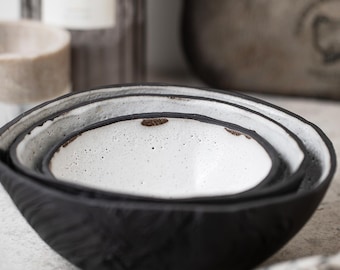 Andrea Zittel A–Z Behälter Keramik-Schalen-Set, 3-teilig - Kunsthandwerkliches Keramik-Set