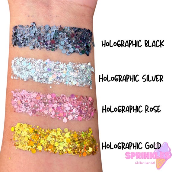 Holographic Glitter Hair Gel
