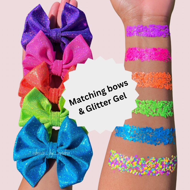 Neon Glitter Hair Gel Etsy