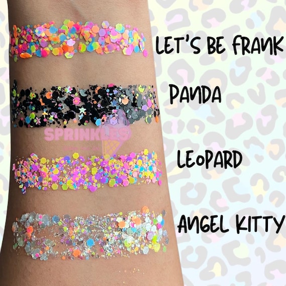 Neon Glitter Hair Gel