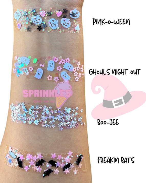 Pink-o-ween Halloween Glitter hair gel