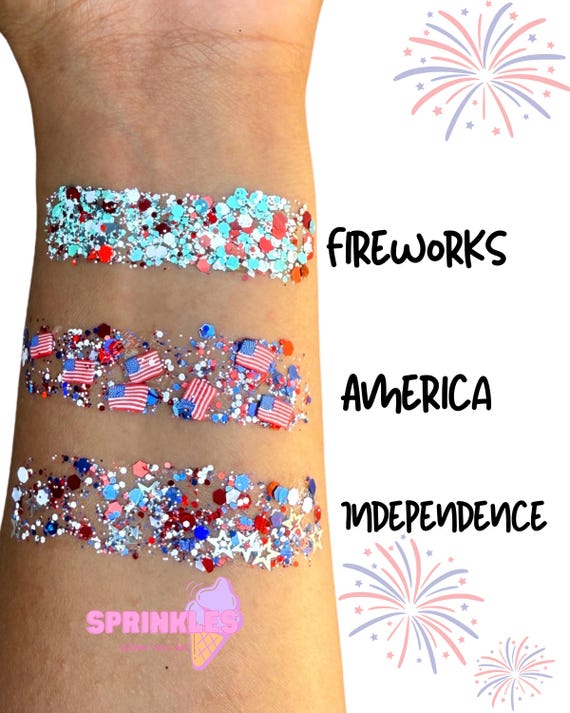 Patriotic Glitter Hair Gel