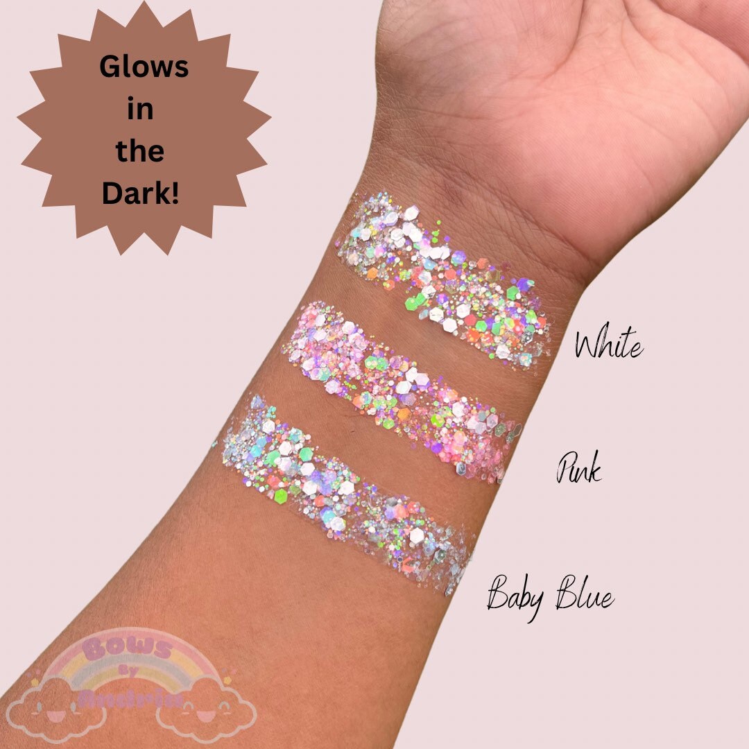 Glow in the Dark Glitter Hair Gel Etsy