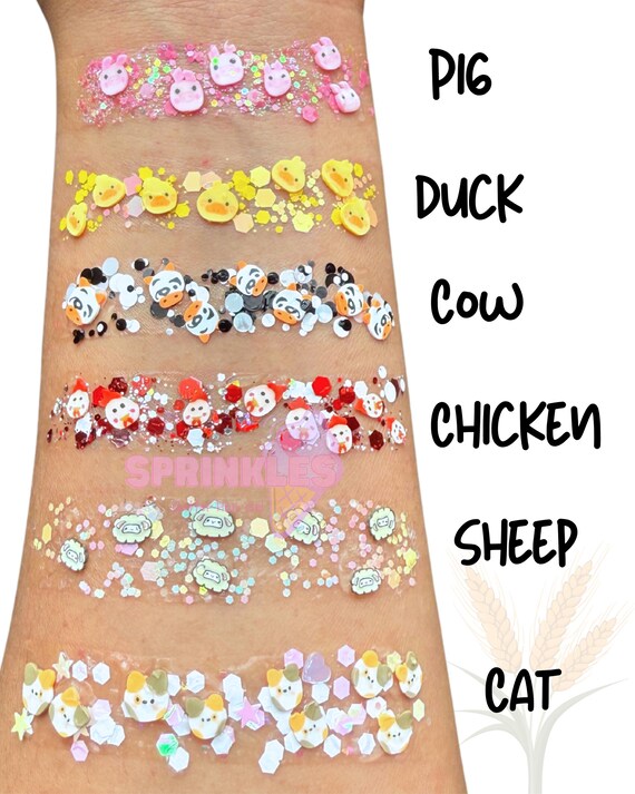 Farm Animal Glitter hair gel