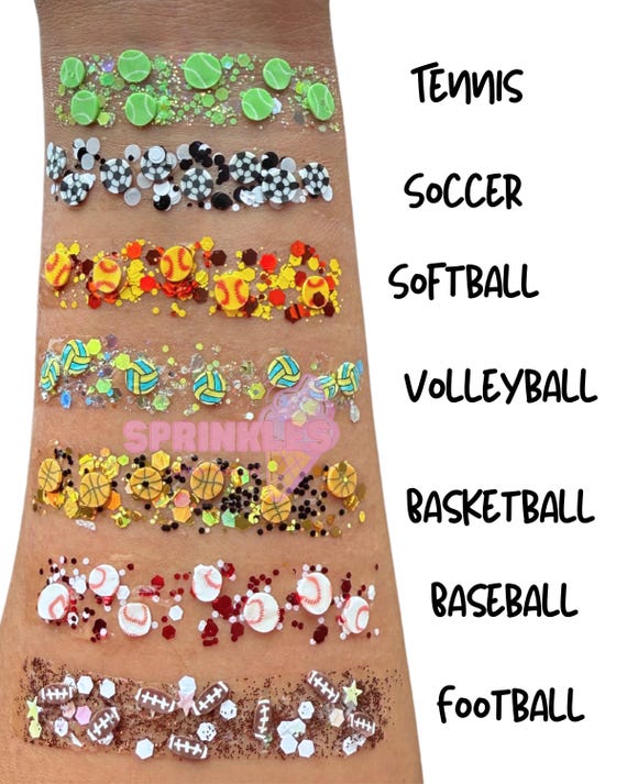 Sports glitter hair gel