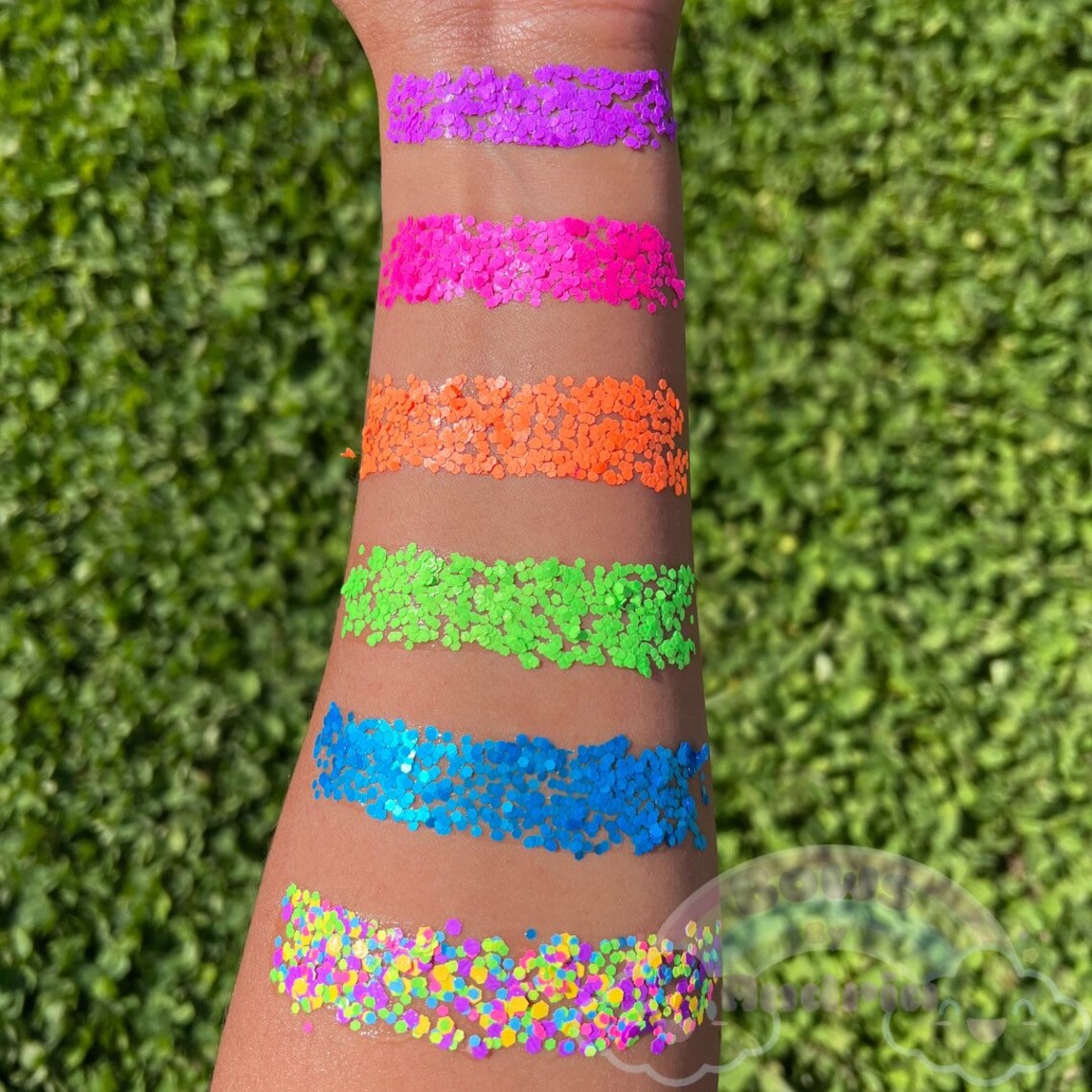 Neon Glitter Hair Gel Etsy