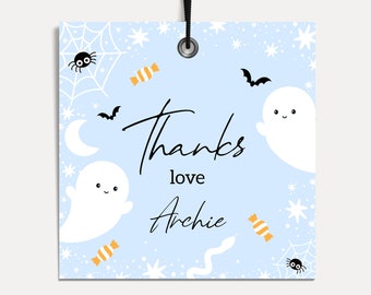 Spooky One Birthday Halloween Favor tags Halloween Gift tags Halloween Birthday Ghost Party Tag Spooky One 1st Birthday Party Trick or Treat