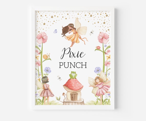 Printable Fairy Birthday Party Sign Fairy Birthday | Etsy