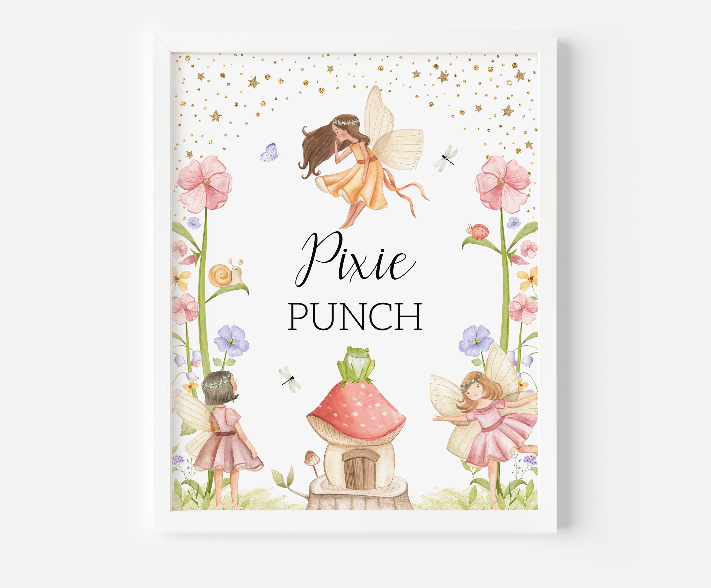 Printable Fairy Birthday Party Sign, Fairy Birthday Decorations, Pixie ...