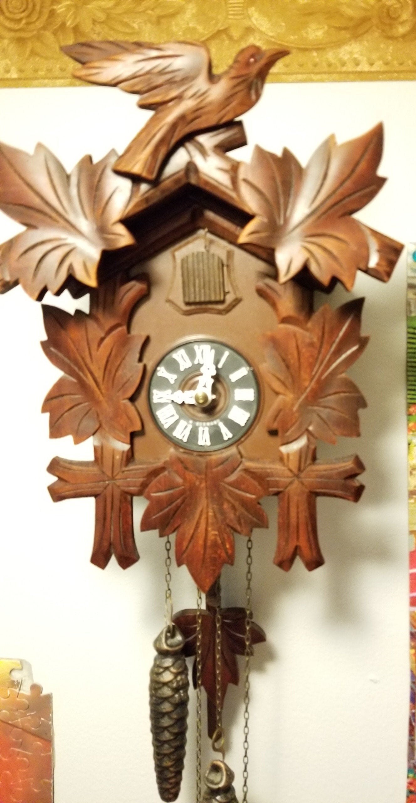 Vintage Mechanical One Day Cuckoo Clock Made in Germany Etsy