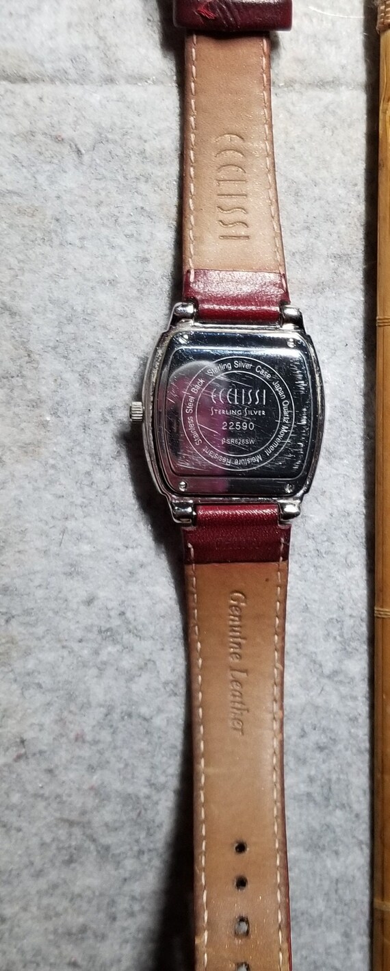 Preowned Sterling Silver Ecclissi Woman Wristwatch - Runs 