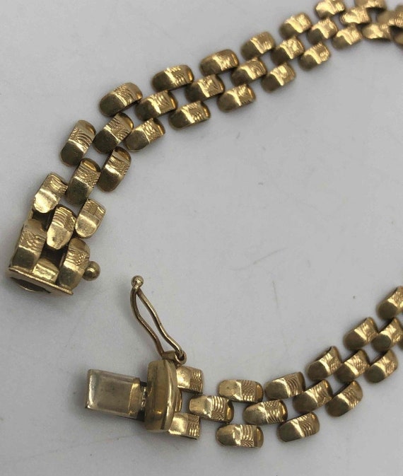 14K Gold Milor Chain Bracelet Italy 9.80g - image 5