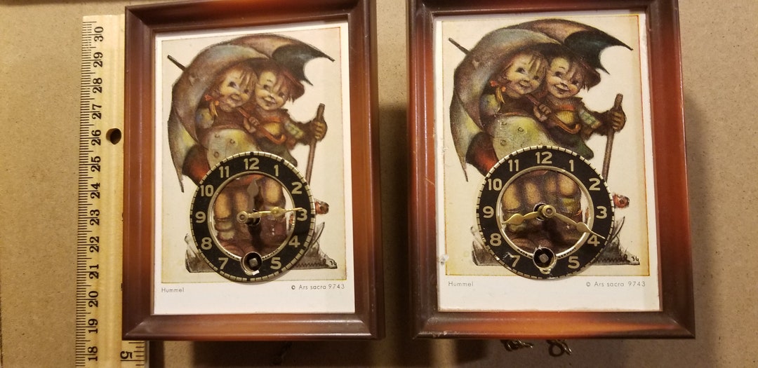 Two Vintage Hummel Mechanical Wall Clocks Run Etsy
