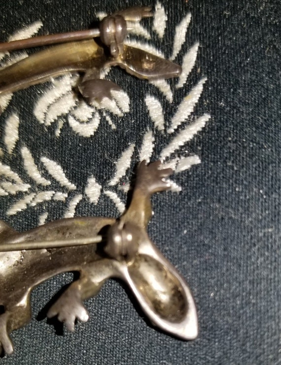 Set of three Sterling silver lizards 4",3",2" - image 4