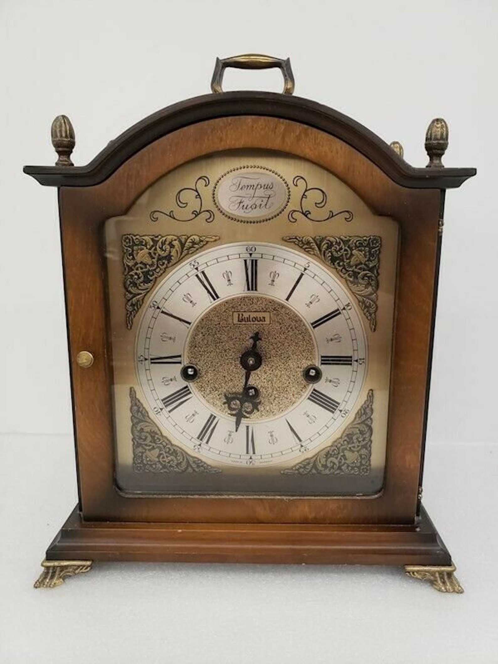 Vintage Bulova Tempus Fugit Mantel Horloge Mécanique Etsy France