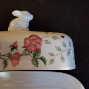 Lenox Porcelain Batterfly Meadow Butter Dish