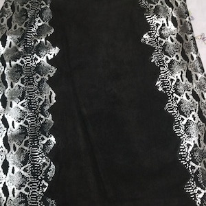 Metrostyle Woman Black - Silver Suede Skirt A-Line Knee Length- size 16,new