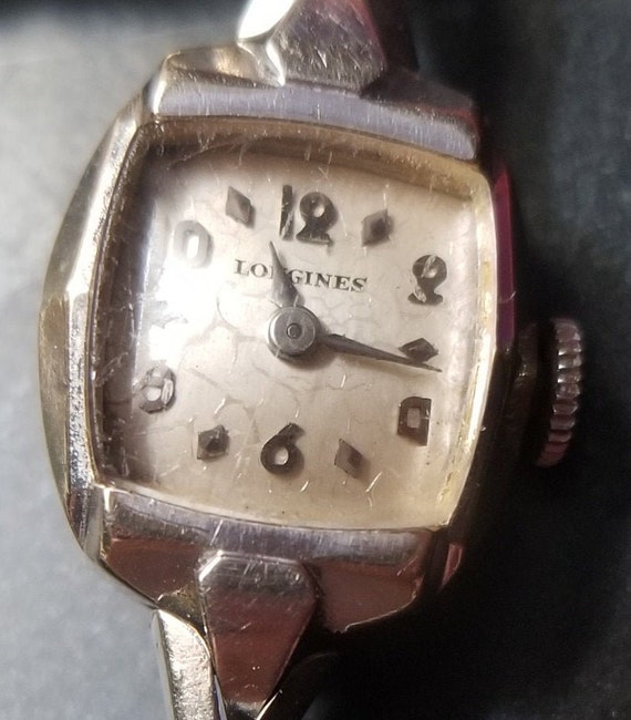 Vintage 14K Gold Mechanical  Longines Women's Wri… - image 1