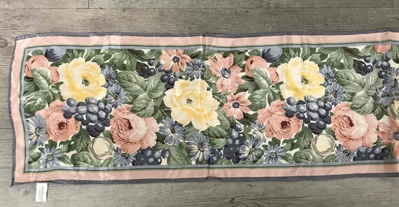 Preowned Nordstrom Silk Scarf Flower Pattern Orig… - image 3