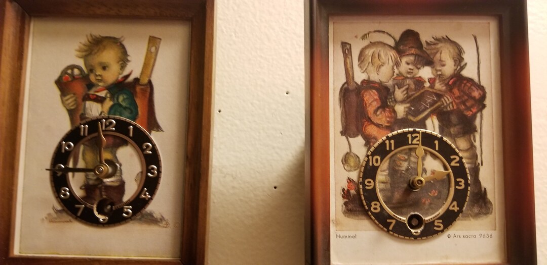 Vintage Mechanical Wall Clocks Run, Keep Time Etsy
