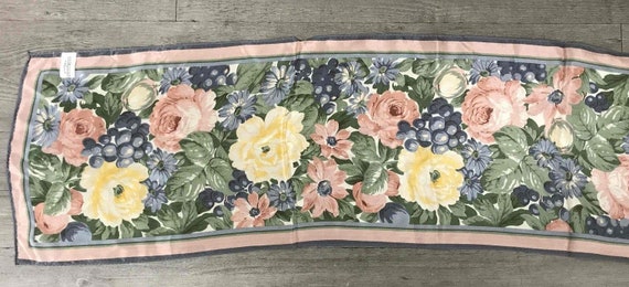 Preowned Nordstrom Silk Scarf Flower Pattern Orig… - image 4
