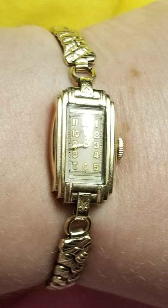 Vintage Elgin 10K Gold Filled Mechanical Women's … - image 3