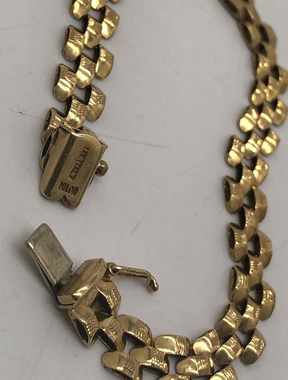 14K Gold Milor Chain Bracelet Italy 9.80g - image 3